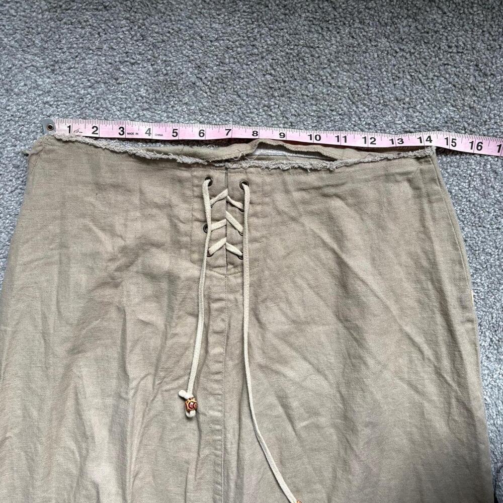 Vintage asymmetrical khaki maxi skirt - Picture 2 of 4